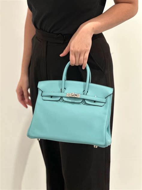 blue atoll hermes|HERMES Swift Birkin 25 Bleu Atoll .